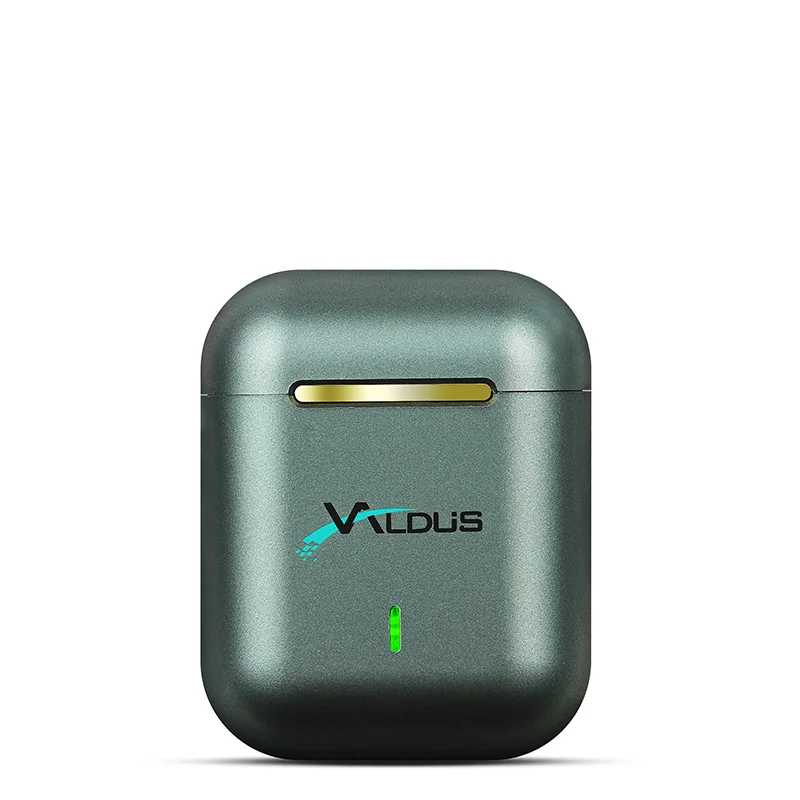 Valdus vezeték nélküli fülhallgató tok - szürkés-zöld