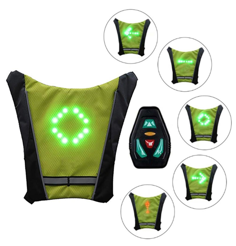 Felcsatolható fényvisszaverő és irányjelző hátra,táskára - Image 2