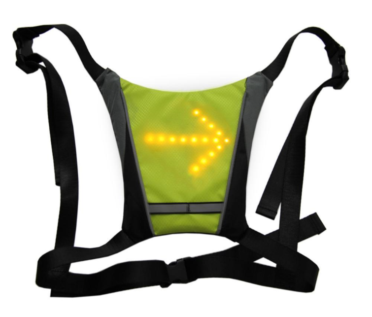 Felcsatolható fényvisszaverő és irányjelző hátra,táskára